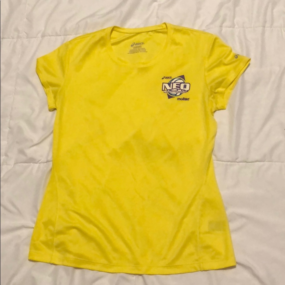 🔴 Neon yellow ASICS volleyball shirt
